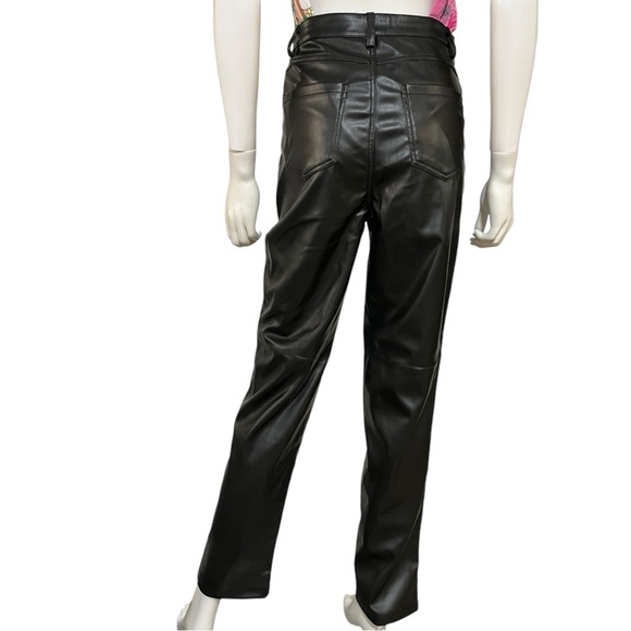 VERO MODA Black Bella High Waist Faux Leather Pants, S - Picture 7 of 10